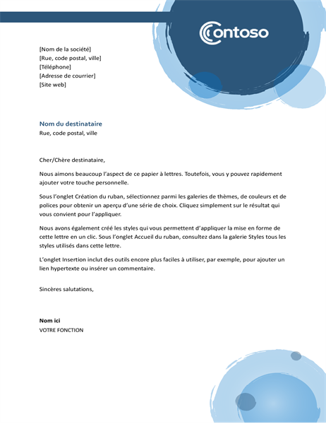 Papier à en-tête de lettre professionnel (simple)