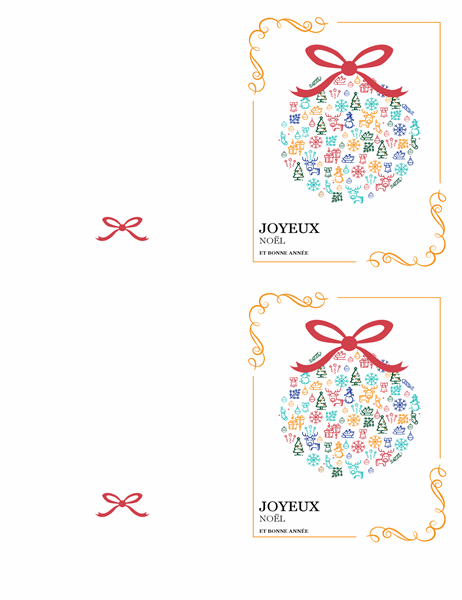 Carte de Noël décorative