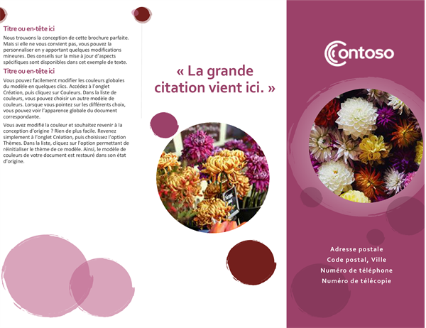 Brochure suite rose Brochure suite rose