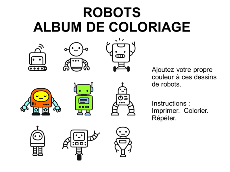 Album de coloriage des robots Album de coloriage des robots