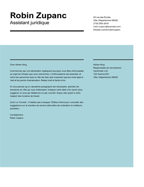 Lettre de motivation avec un impact Lettre de motivation avec un impact