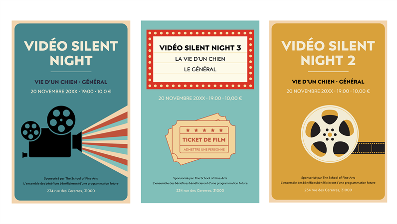 Affiches de soirée cinéma Affiches de soirée cinéma