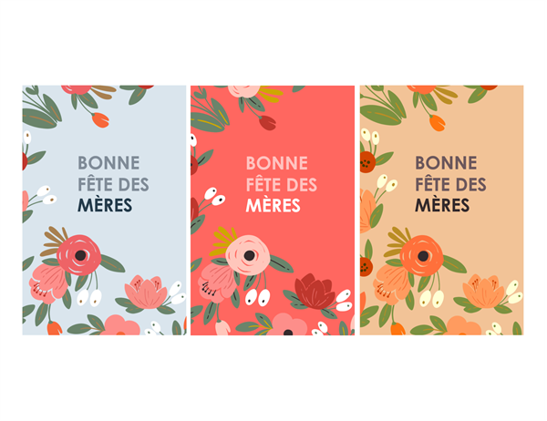 Carte de fête des mères : thème floral élégant Carte de fête des mères : thème floral élégant