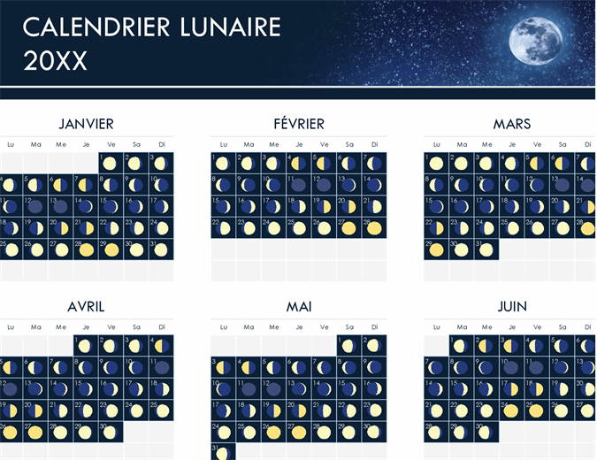 Phases du calendrier lunaire