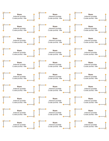 Étiquettes élégantes (30 par page) Étiquettes élégantes (30 par page)