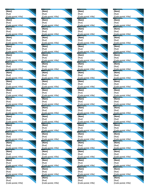 Étiquettes bleues (80 par page) Étiquettes bleues (80 par page)
