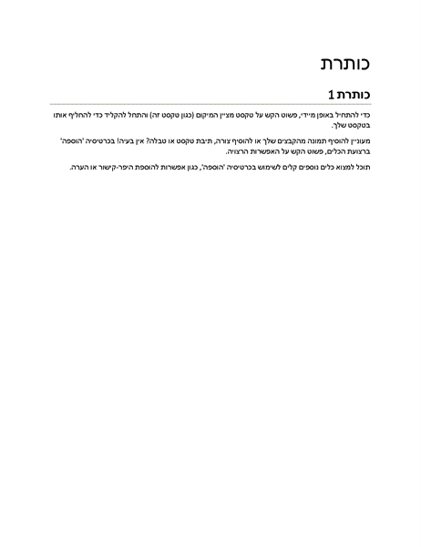 עיצוב דוח (ריק) עיצוב דוח (ריק)