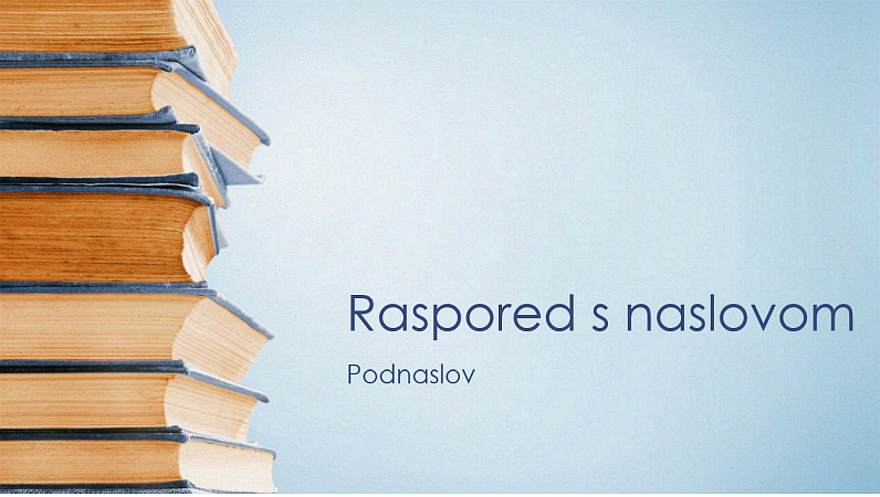 Plava prezentacija s naslaganim knjigama (široki zaslon) Plava prezentacija s naslaganim knjigama (široki zaslon)