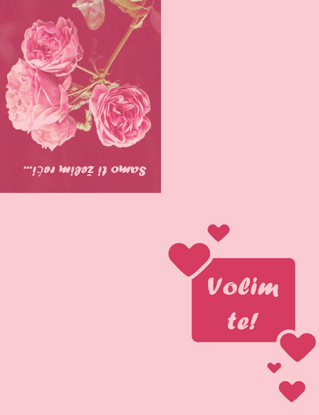 Romantična čestitka (presavija se dvaput) Romantična čestitka (presavija se dvaput)