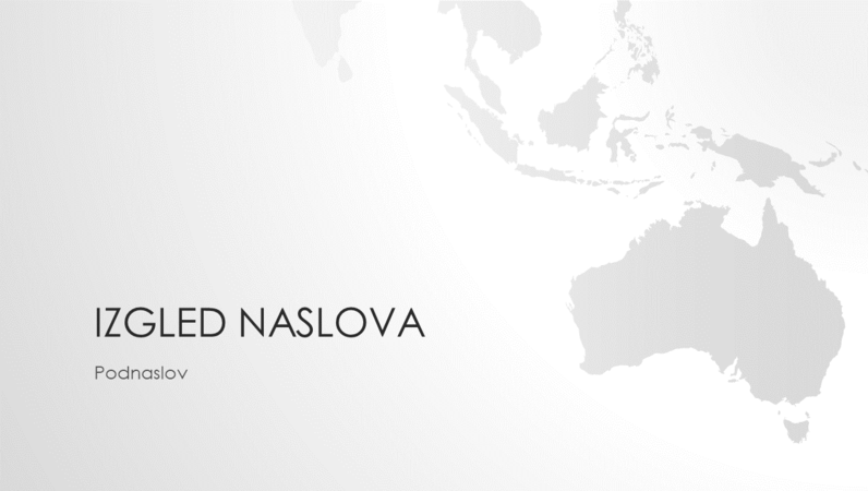 Serija s kartama svijeta, prezentacija s kartom Australije (za široki zaslon) Serija s kartama svijeta, prezentacija s kartom Australije (za široki zaslon)