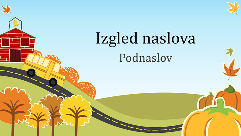 Obrazovna prezentacija sa zabavnim jesenskim motivima (za široki zaslon) Obrazovna prezentacija sa zabavnim jesenskim motivima (za široki zaslon)