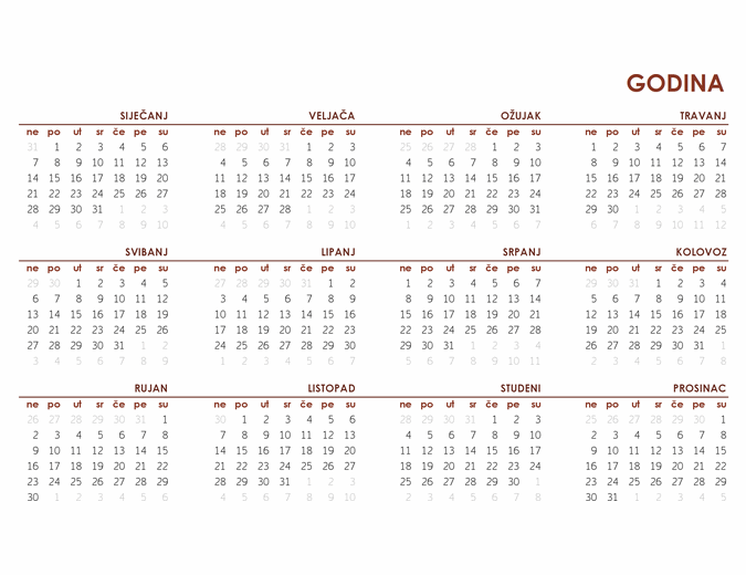 Cjelogodišnji globalni kalendar
