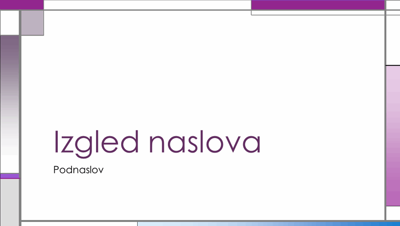 Slajdovi s okomitim i vodoravnim motivima Slajdovi s okomitim i vodoravnim motivima