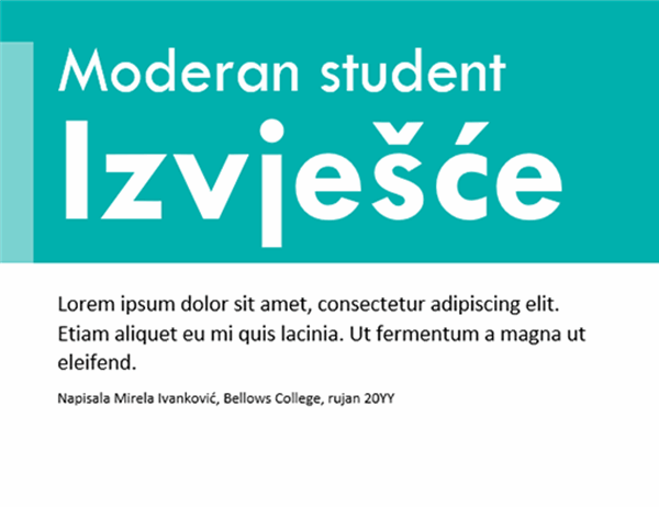 Živopisni predložak za studentske referate Živopisni predložak za studentske referate