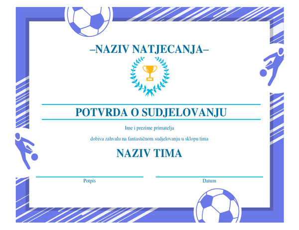 Certifikat za četiri sporta Certifikat za četiri sporta