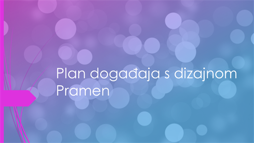 Plan događaja s dizajnom Pramen Plan događaja s dizajnom Pramen