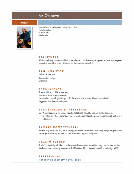 Fényképes önéletrajz (Medián téma) Fényképes önéletrajz (Medián téma)