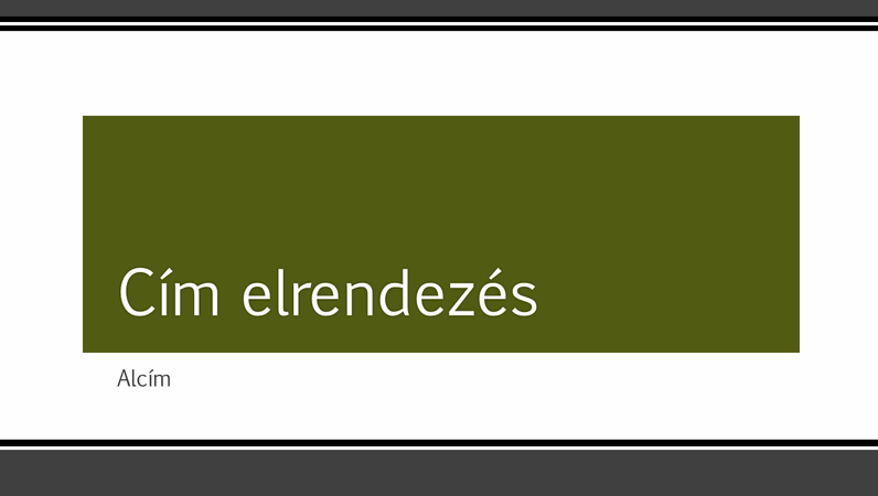 Fekete csíkos szegélyű bemutató (szélesvásznú) Fekete csíkos szegélyű bemutató (szélesvásznú)