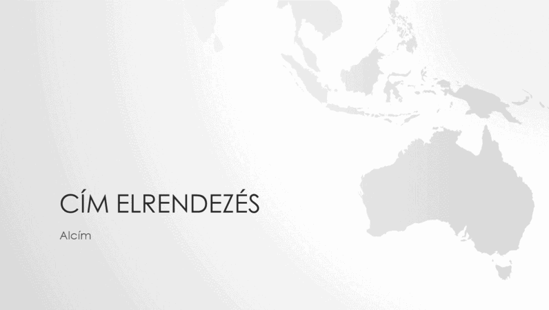 Világtérkép-sorozat, az ausztráliai kontinenst ábrázoló bemutató (szélesvásznú) Világtérkép-sorozat, az ausztráliai kontinenst ábrázoló bemutató (szélesvásznú)