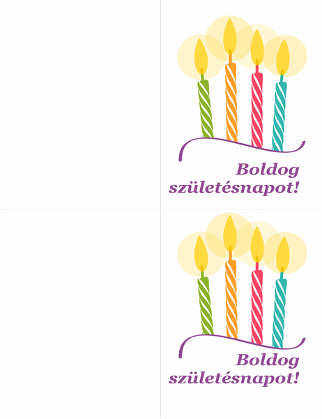    Születésnapi kártyák (laponként 2) 