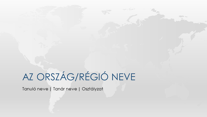 Beszámoló egy országról bemutató Beszámoló egy országról bemutató