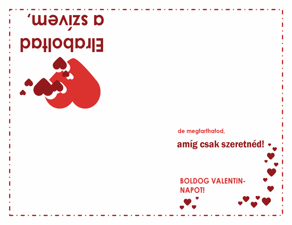 Valentin-napi kártya (szíves terv, négyrét hajtva) Valentin-napi kártya (szíves terv, négyrét hajtva)