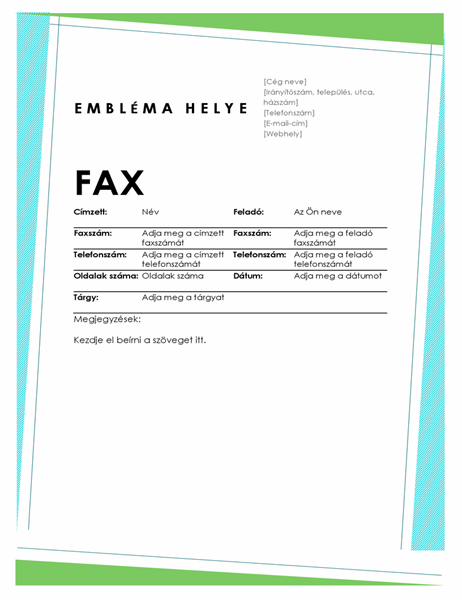 Geometrikus faxfedőlap