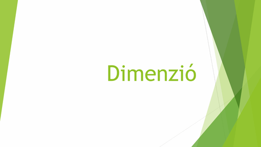 Dimenzió Dimenzió