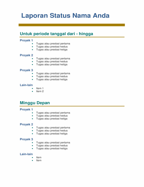 contoh format laporan bulanan hrd