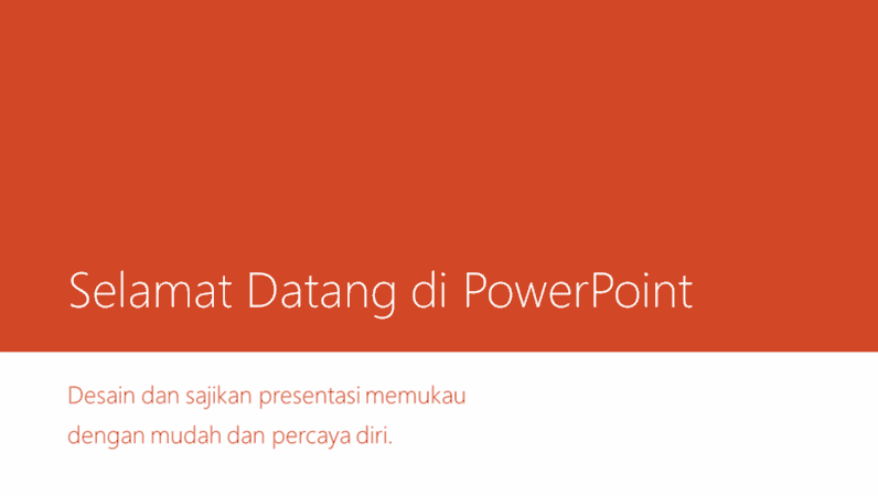 Selamat Datang di PowerPoint