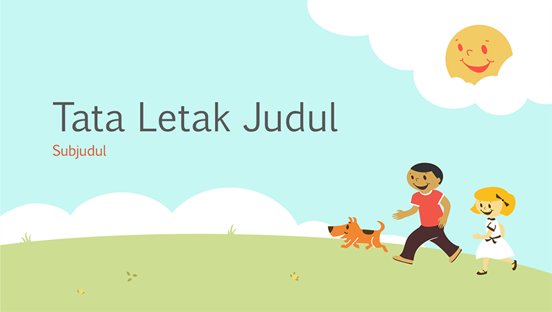 Desain presentasi pendidikan anak-anak yang bermain (ilustrasi kartun, layar lebar) Desain presentasi pendidikan anak-anak yang bermain (ilustrasi kartun, layar lebar)