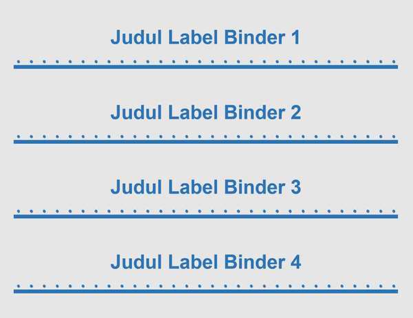 Sisipan label binder 2” (4 per halaman)
