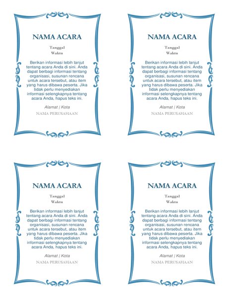 Undangan acara (4 per halaman) Undangan acara (4 per halaman)