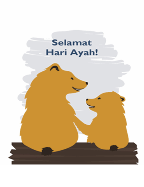 Kartu Hari Ayah (dari putra, dilipat menjadi empat) Kartu Hari Ayah (dari putra, dilipat menjadi empat)