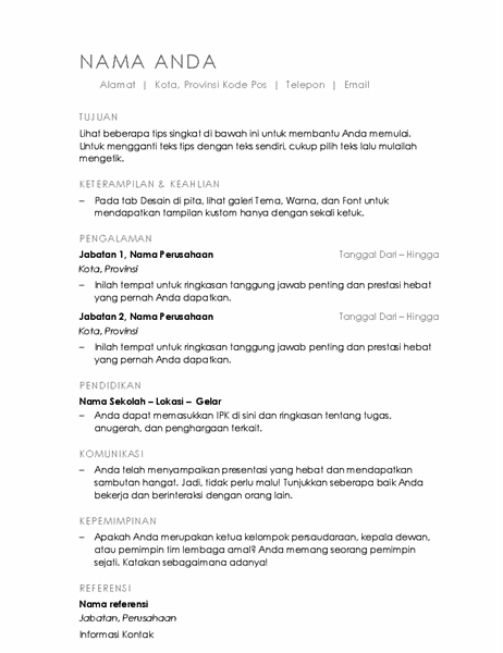 Resume (Desain Minimalis)