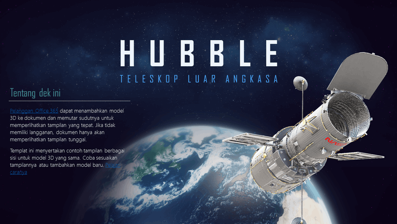 Presentasi PowerPoint 3D (Model Teleskop Hubble)