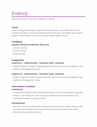 Resume (ungu)