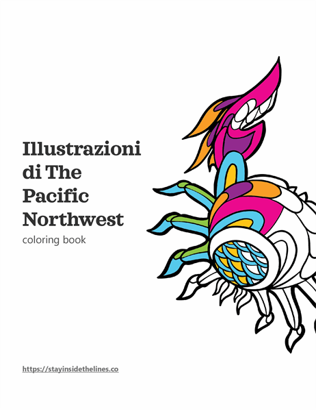 Illustrazioni da colorare di The Pacific Northwest coloring book