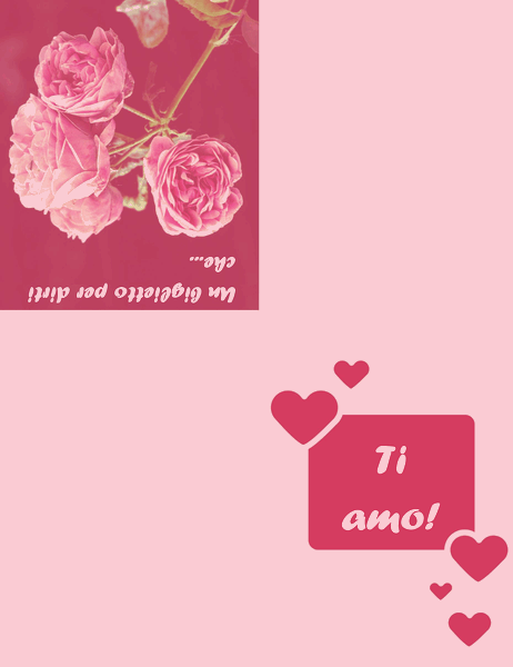 Biglietto d'amore (piegatura quadrupla) Biglietto d'amore (piegatura quadrupla)