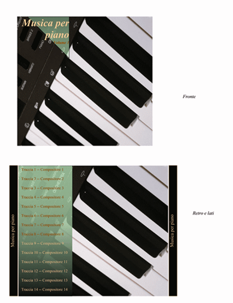 Copertina per CD (struttura musica per piano)