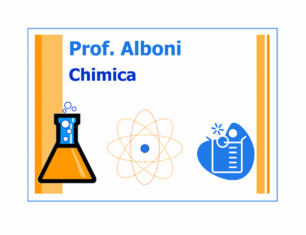 Cartello dell'aula di chimica