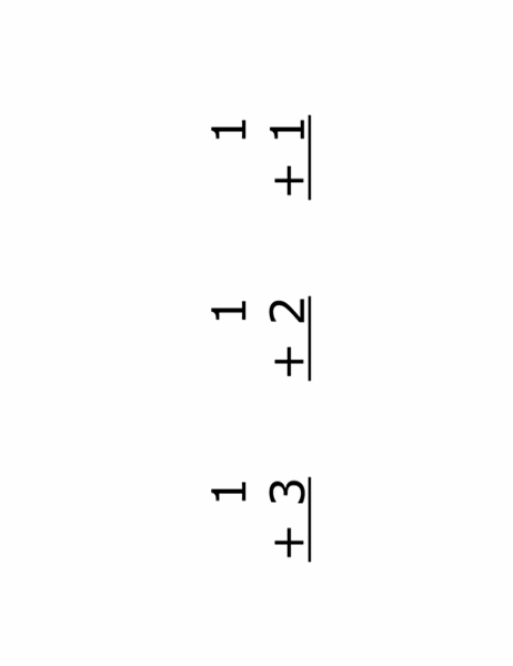 Cartoline didattiche per le addizioni (lato anteriore: equazioni; adatto ad Avery 5388)