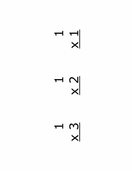Cartoline didattiche per moltiplicazioni (lato anteriore: equazioni; adatto ad Avery 5388)