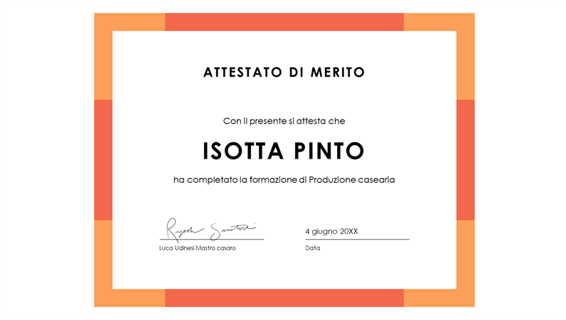 Attestato di merito (blu) Attestato di merito (blu)