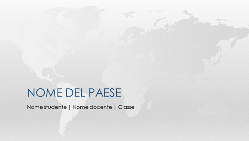 Presentazione per ricerca su un paese del mondo Presentazione per ricerca su un paese del mondo