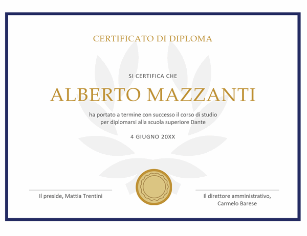 Certificato di diploma