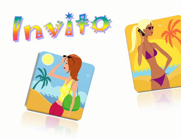 Cartolina Invito (10x15, arcobaleno, fronte retro)