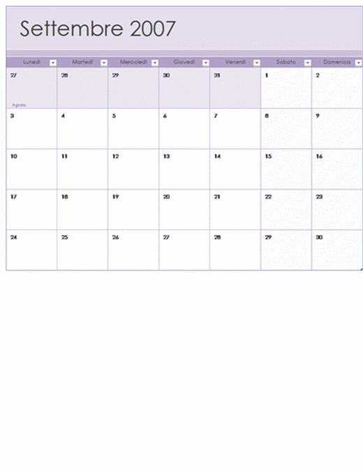 Calendario scolastico 2007-2008 (13 pagine, lun-dom)