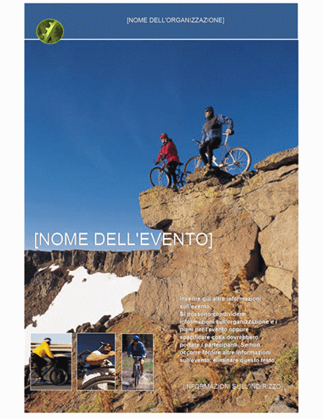 Volantino per evento sportivo all'aria aperta Volantino per evento sportivo all'aria aperta