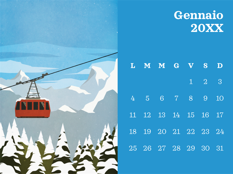 Calendario mensile paesaggistico Calendario mensile paesaggistico